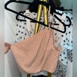 Abercrombie & Fitch Orange Asymmetrical Crop Tank